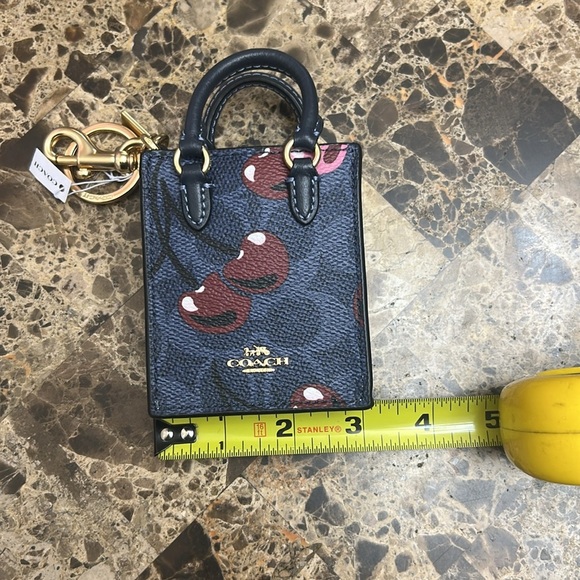 Coach Navy and Red Cherry Tote. Keychain/Purse Charm. - Picture 9 of 9